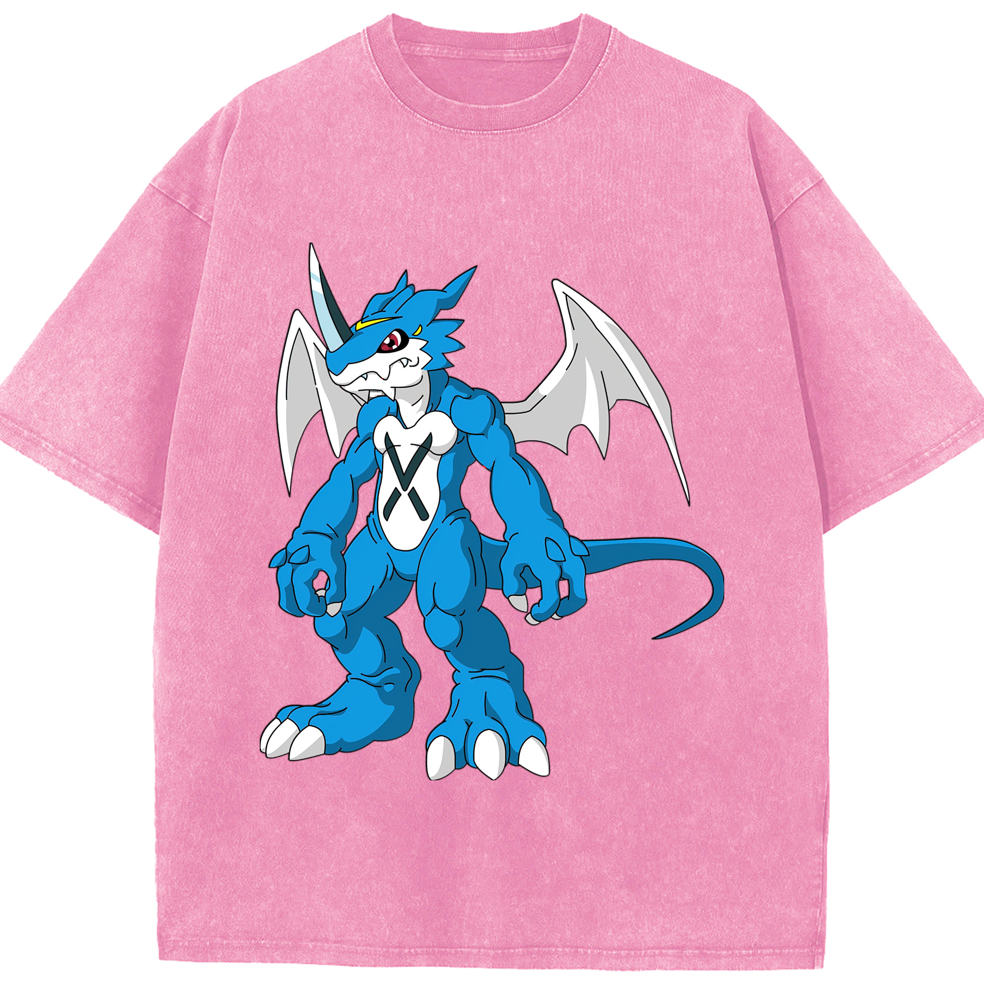 （画像用） Digimon デジタルモンスター/デジモン 綿100% ヴィンテージ風 半袖Tシャツ（フロントプリント）